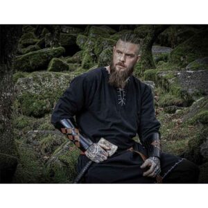 Erwin Stitched Viking Tunic - Black