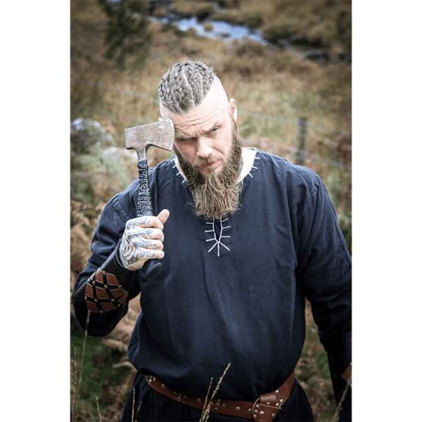 Erwin Stitched Viking Tunic - Black