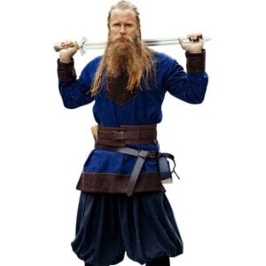 Roland Wool Viking Tunic - Dark Blue