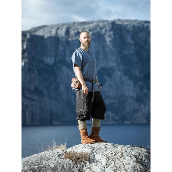 Edmund Short Sleeve Viking Tunic - Blue-Grey