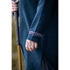 Snorri Urnes Embroidered Viking Tunic - Black with Red