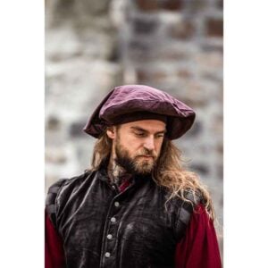 Kurt Medieval Velvet Beret - Brown