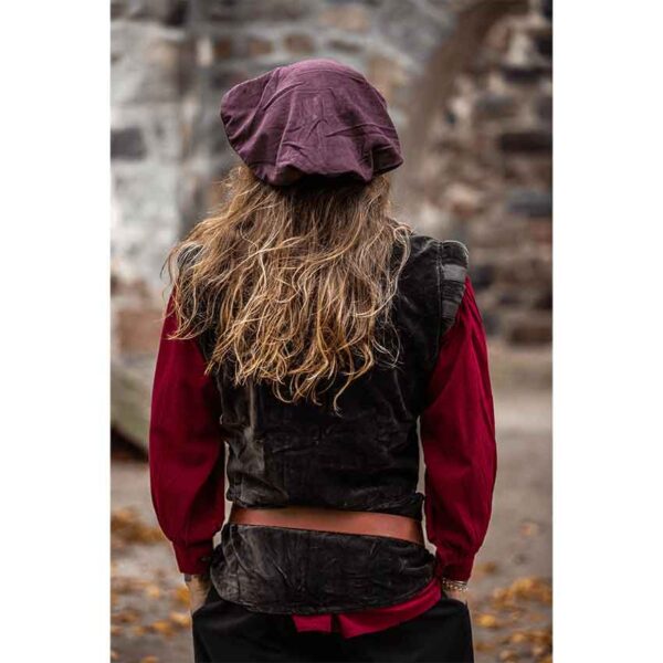 Kurt Medieval Velvet Beret - Brown