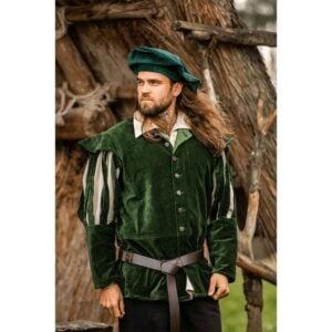 Kurt Medieval Velvet Beret - Green