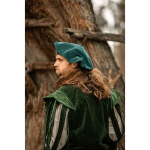 Kurt Medieval Velvet Beret - Green