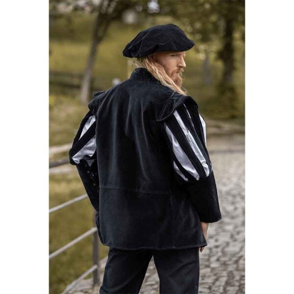 Kurt Medieval Velvet Beret - Black