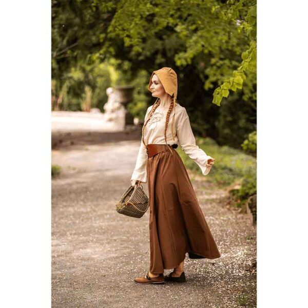 Claire Medieval Bonnet - Honey Brown