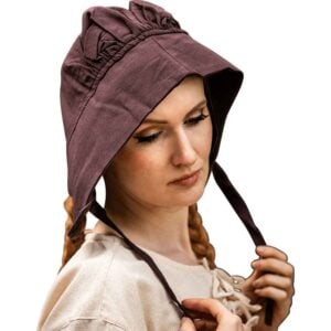Claire Medieval Bonnet - Dark Brown