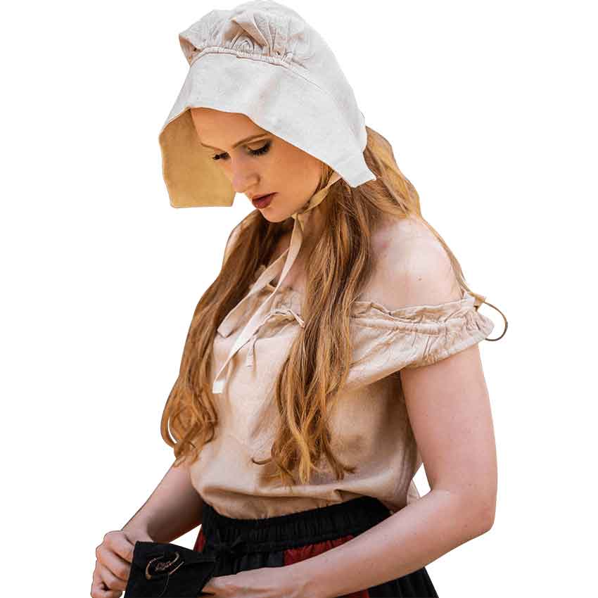 Claire Medieval Bonnet - Natural