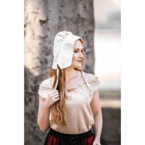 Claire Medieval Bonnet - Natural