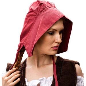 Claire Medieval Bonnet - Red