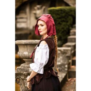 Claire Medieval Bonnet - Red