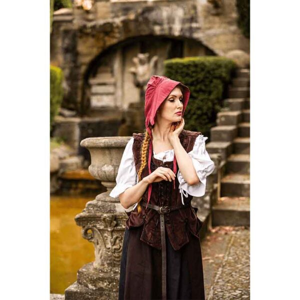 Claire Medieval Bonnet - Red