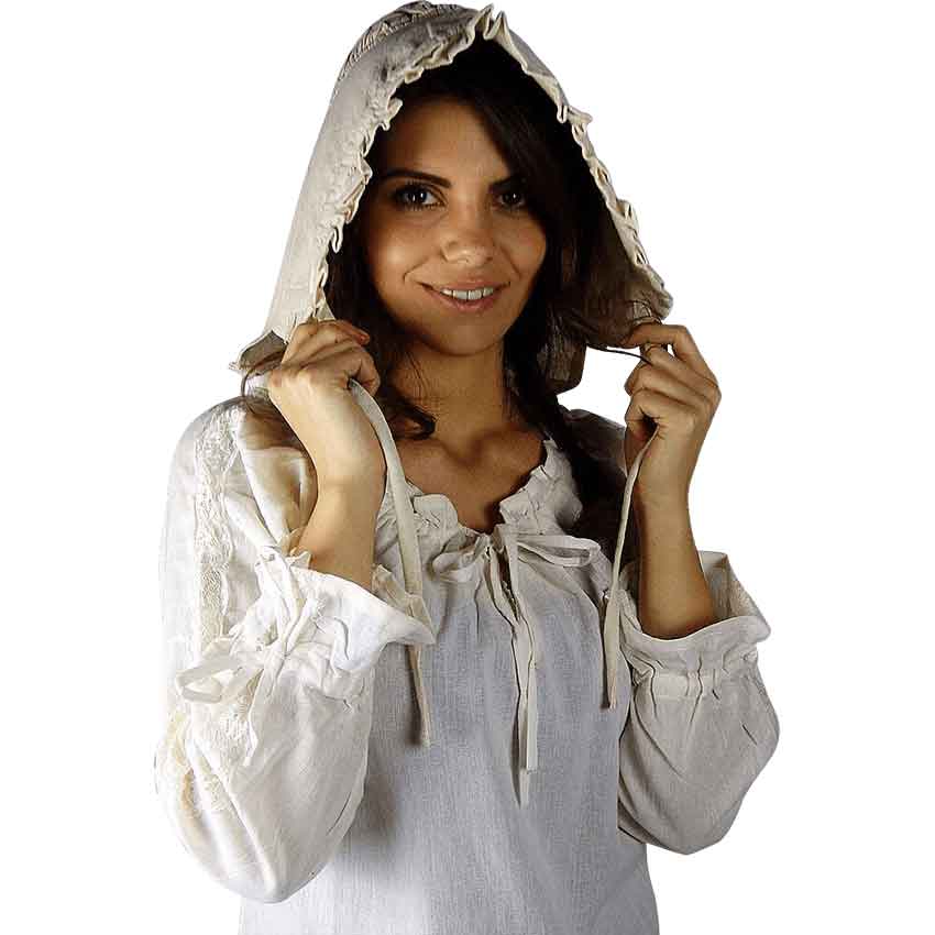 Silke Ruffled Bonnet - Natural