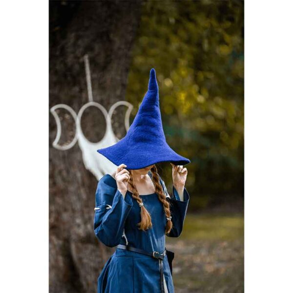 Agata Wool Witch Hat - Blue
