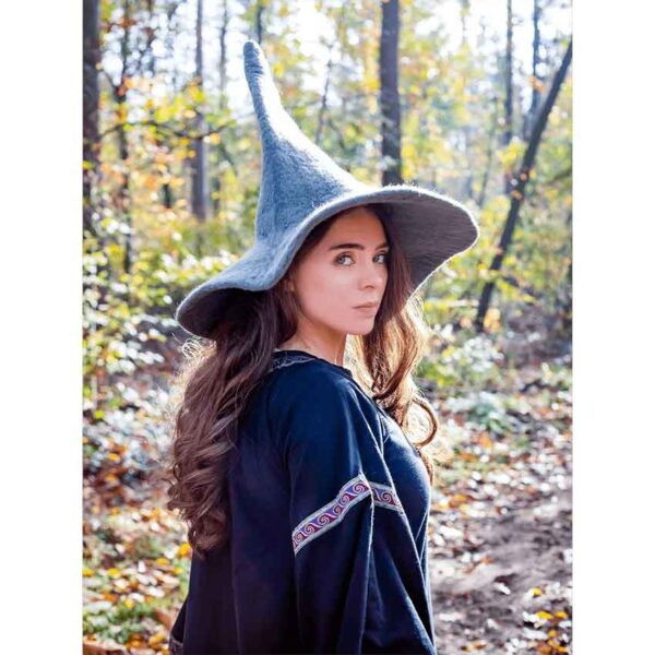 Agata Wool Witch Hat - Grey