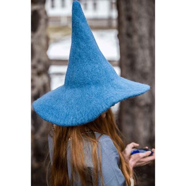 Agata Wool Witch Hat - Light Blue