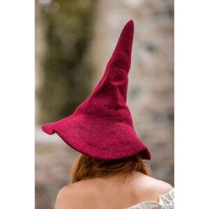 Agata Wool Witch Hat - Red