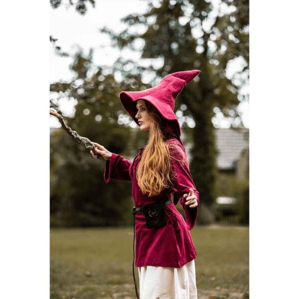 Agata Wool Witch Hat - Red