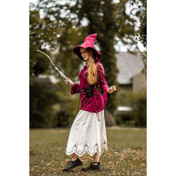 Agata Wool Witch Hat - Red