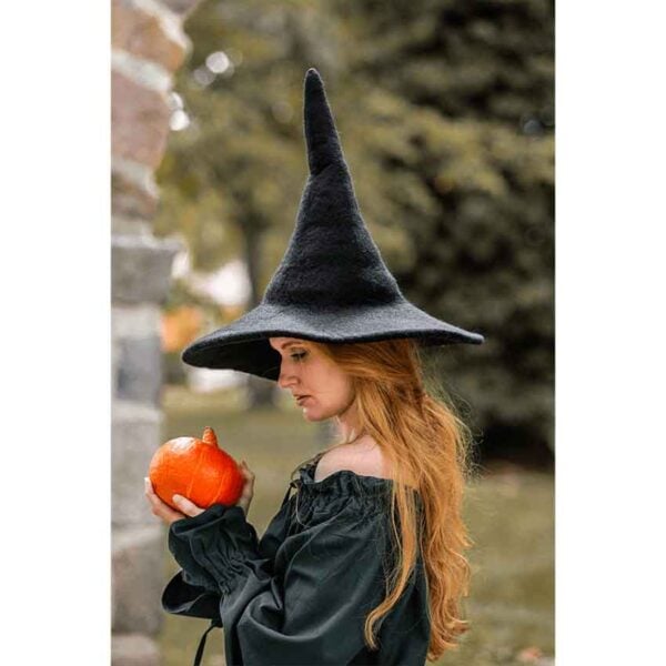 Agata Wool Witch Hat - Black