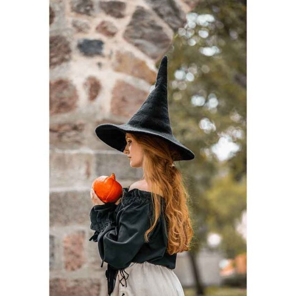 Agata Wool Witch Hat - Black