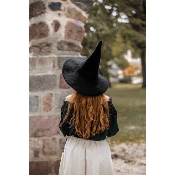 Agata Wool Witch Hat - Black