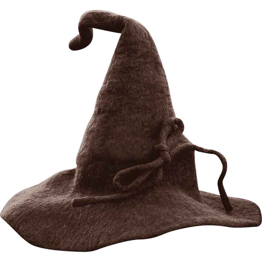Merlin Wizard Wool Hat - Brown