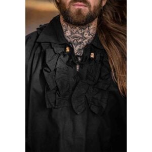 Dracula Ruffled Pirate Shirt - Black