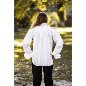 Dracula Ruffled Pirate Shirt - White