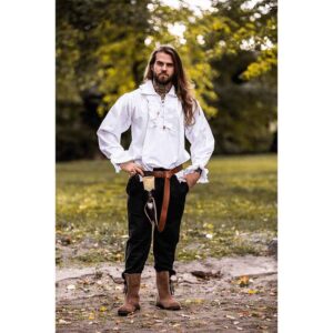 Dracula Ruffled Pirate Shirt - White