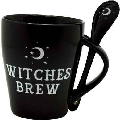 Ceramic Witches Brew Mug and Spoon Set
