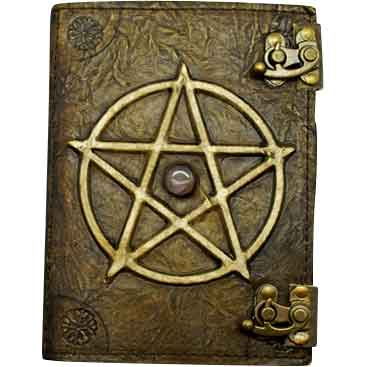 Embossed Pentacle Leather Journal