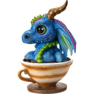 Cup of Tea with Blue Dragon Statue