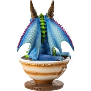 Cup of Tea with Blue Dragon Statue