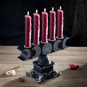 Triple Moon Baroque Candle Holder