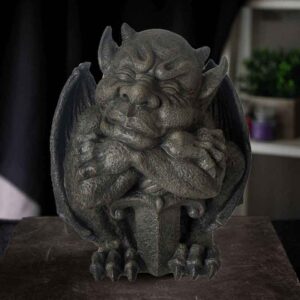 Sleeping Gargoyle with Sword Statue