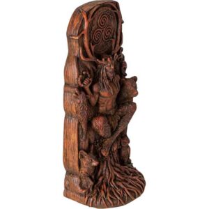 Red Cernunnos Forest Lord Statue