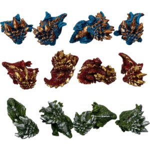 Mini Spiky Dragon Statues - Set of 12
