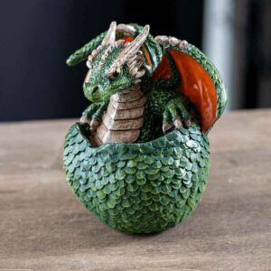 Green Dragon Hatchling Statue