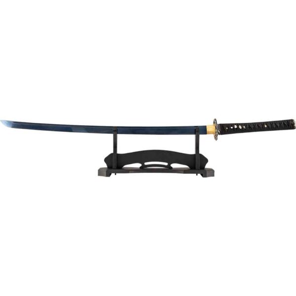 Blue Wave Handmade Katana with Stand