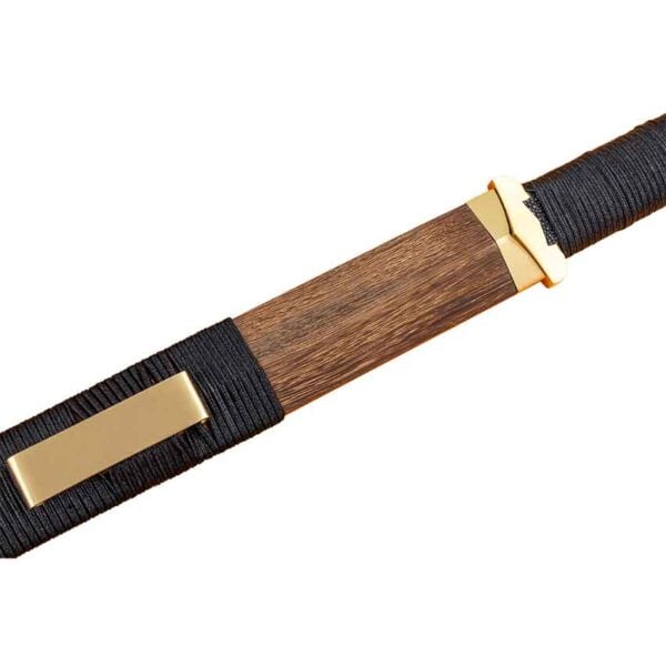 Ring Pommel Handmade Han Jian Sword with Stand