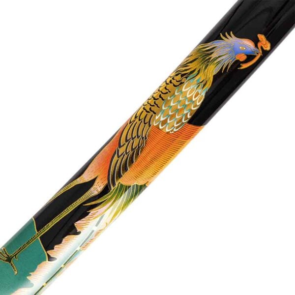 Handmade Phoenix and Crane Katana with Stand