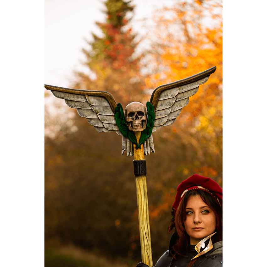 LARP Battle Standard - Winged Skull Top