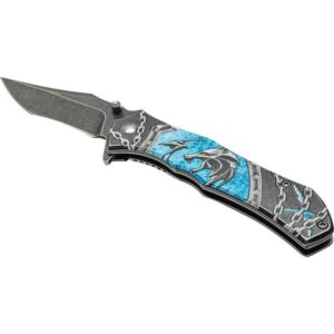 Blue Witch Hunter Folding Knife