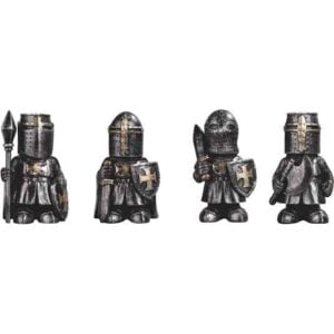 Mini Medieval Knights Templar Statue Set