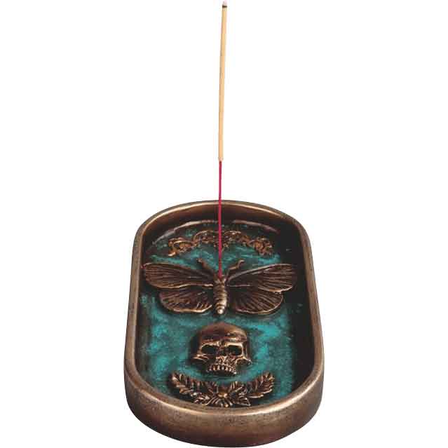 Skull Moth Stick Incense Burner