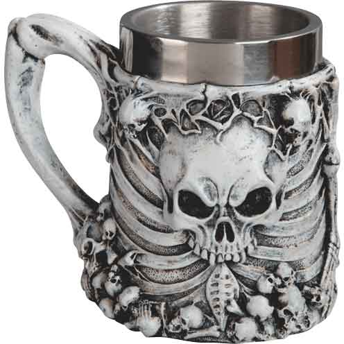Necromancer's Sculpted Skull Mug