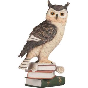 Owl Scribe on Books Statue