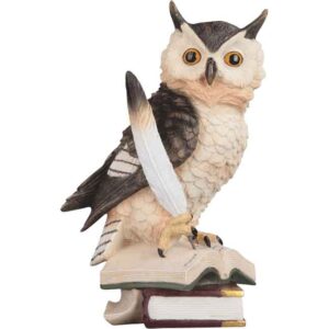 Owl Scholar on Open Book Statue